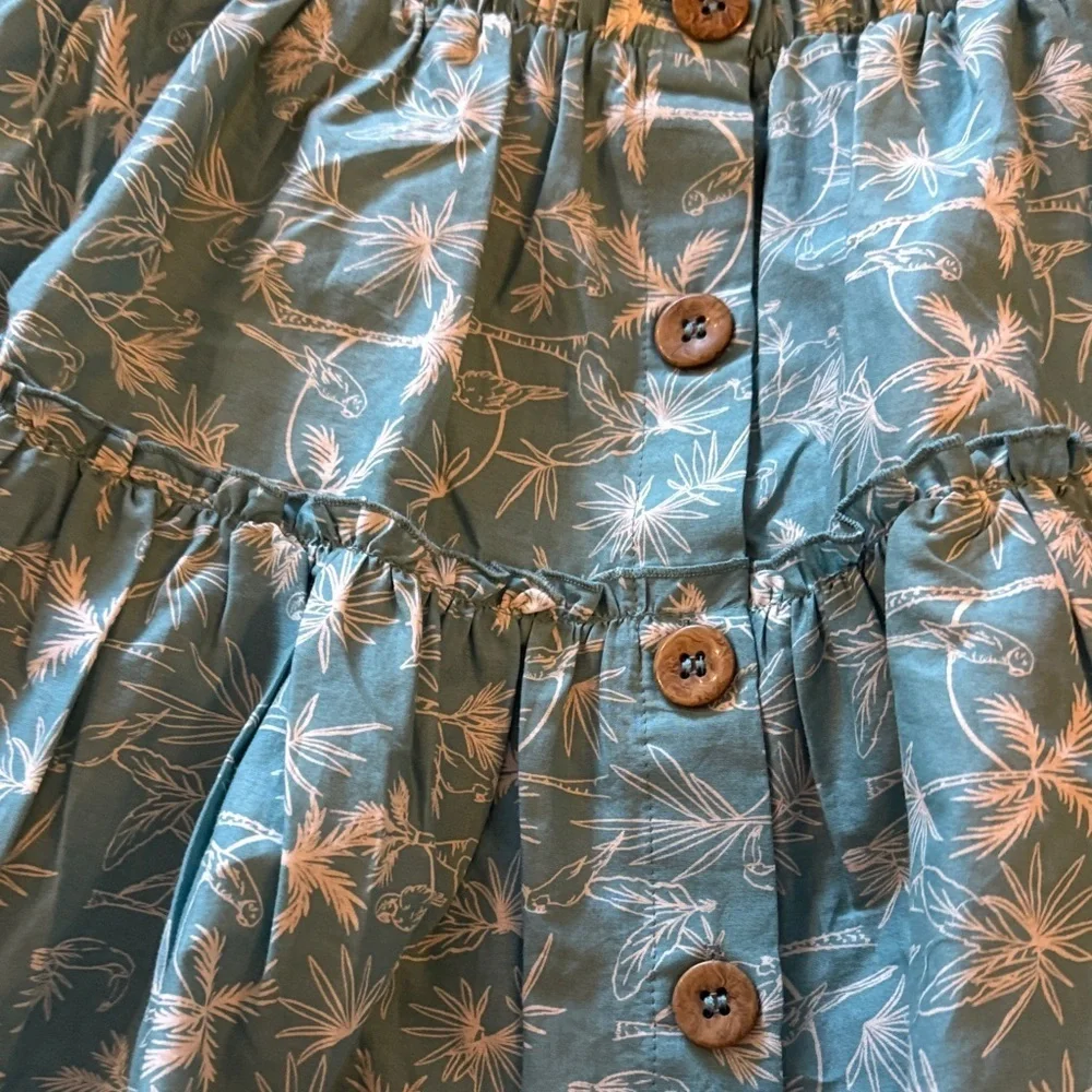 Eberjey sz S NWT Tropical Toucan Nellie Skirt Blue Floral 100% cotton new w/ tag